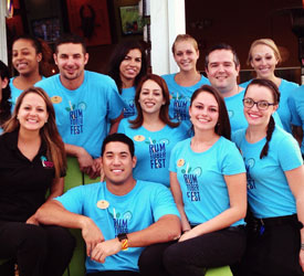 Bahama Breeze Staff A group of Bahama Breeze staff gather together in their Rumtoberfest t-shirts